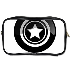 Star Black Button Toiletries Bag (two Sides) by Pakrebo