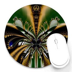 Abstract Art Artwork Fractal Design Pattern Art Round Mousepads by Pakrebo