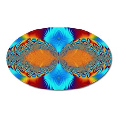 Artwork Digital Art Fractal Colors Oval Magnet