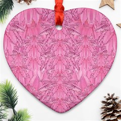 Flowers Decorative Ornate Color Heart Ornament (two Sides) by pepitasart