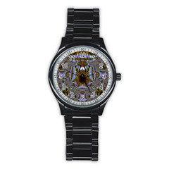 Art Artwork Fractal Digital Art Stainless Steel Round Watch