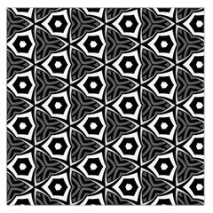 Black White Pattern Large Satin Scarf (square) by Bajindul