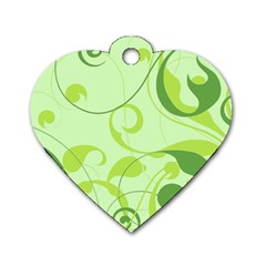 Floral Decoration Flowers Design Dog Tag Heart (one Side) by Wegoenart