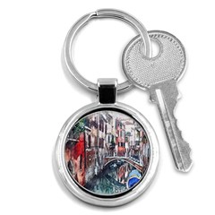 Venice Water Laguna Italy Key Chain (round) by Wegoenart