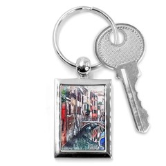 Venice Water Laguna Italy Key Chain (rectangle) by Wegoenart