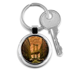 Architecture Buildings City Bridge Key Chain (round) by Wegoenart