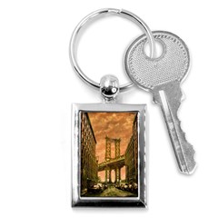 Architecture Buildings City Bridge Key Chain (rectangle) by Wegoenart