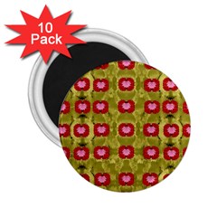 Happy Floral Days In Colors 2 25  Magnets (10 Pack)  by pepitasart