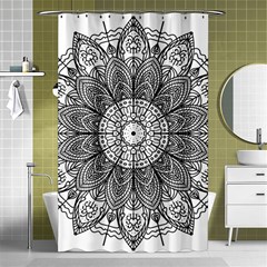 Mandala Meditation Zen Flower Yoga Shower Curtain 48  X 72  (small)  by Wegoenart