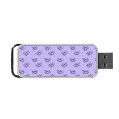 Zodiac Bat Lilac Portable Usb Flash (one Side) by snowwhitegirl