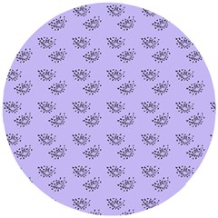 Zodiac Bat Lilac Wooden Puzzle Round by snowwhitegirl