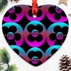 The Most Wonderful Flowers On The Festive Festivale Heart Ornament (two Sides) by pepitasart