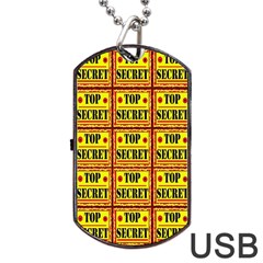 Top Secret Dog Tag Usb Flash (one Side)