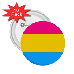 Pansexual Pride Flag 2 25  Buttons (10 Pack)  by lgbtnation