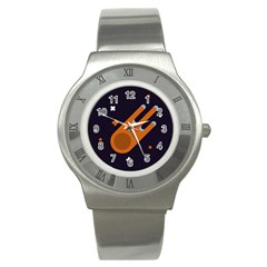 Meteor Meteorite Space Comet Stainless Steel Watch by Pakrebo