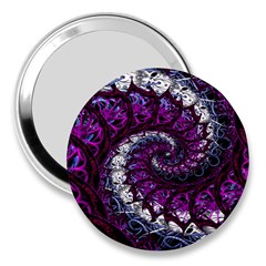 Fractal Background Swirl Art Skull 3  Handbag Mirrors by Pakrebo