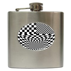 Checkerboard Again 6 Hip Flask (6 Oz)