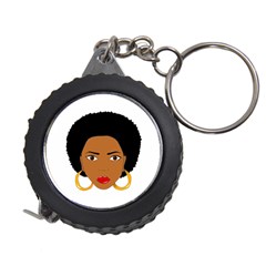 African American Woman With ?urly Hair Measuring Tape by bumblebamboo