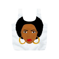 African American Woman With ?urly Hair Full Print Recycle Bag (s) by bumblebamboo