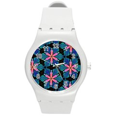 Ornament Digital Color Colorful Round Plastic Sport Watch (m)