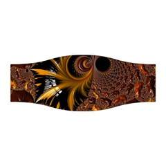 Fractal Brown Golden Intensive Stretchable Headband by Pakrebo