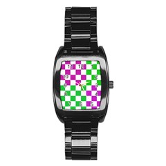 Checkerboard Again 1 Stainless Steel Barrel Watch by impacteesstreetwearseven