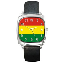 Bolivia Flag Square Metal Watch by FlagGallery