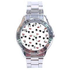 Bianca Del Rio Pattern Stainless Steel Analogue Watch by Valentinaart