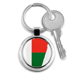 Madagascar Flag Map Geography Key Chain (round)