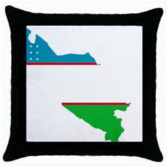 Borders Country Flag Geography Map Throw Pillow Case (black) by Sapixe