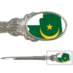 Mauritania Flag Map Geography Letter Opener by Sapixe