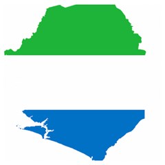 Sierra Leone Flag Map Geography Wooden Puzzle Square by Sapixe