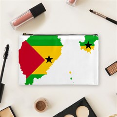 Sao Tome Principe Flag Map Cosmetic Bag (medium) by Sapixe