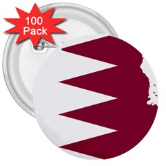 Borders Country Flag Geography Map Qatar 3  Buttons (100 Pack)  by Sapixe