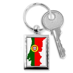 Portugal Flag Borders Cartography Key Chain (rectangle) by Sapixe