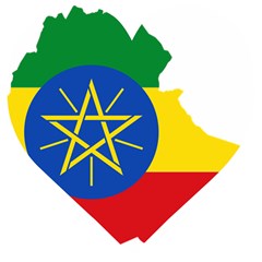 Ethiopia Flag Map Geography Wooden Puzzle Heart by Sapixe