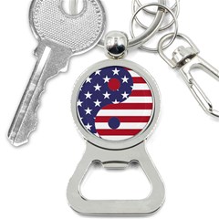 Yang Yin America Flag Abstract Bottle Opener Key Chain by Sapixe