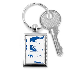 Greece Country Europe Flag Borders Key Chain (rectangle) by Sapixe