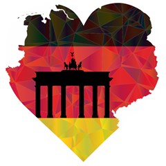 Republic Germany Deutschland Map Wooden Puzzle Heart by Sapixe