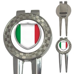 Flag Italy Country Italian Symbol 3-in-1 Golf Divots