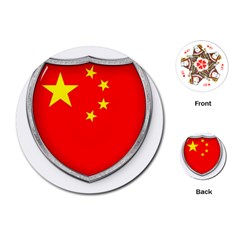 Flag China Country Nation Asia Playing Cards Single Design (round) by Sapixe