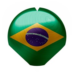 Brazil Flag Country Symbol Wooden Puzzle Heart by Sapixe