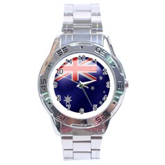 Australia Flag Country National Stainless Steel Analogue Watch by Sapixe