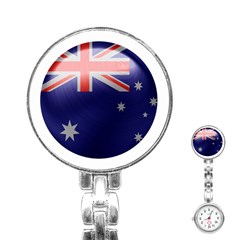 Australia Flag Country National Stainless Steel Nurses Watch by Sapixe