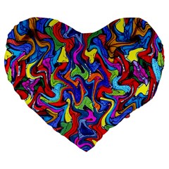 D 7 1 Large 19  Premium Flano Heart Shape Cushions by ArtworkByPatrick