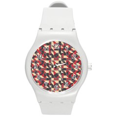 Pattern Textiles Round Plastic Sport Watch (m)