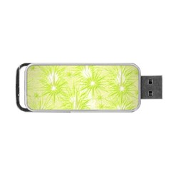 Background Green Star Portable Usb Flash (two Sides)