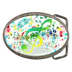 Circle Music Pattern Belt Buckles