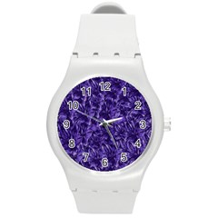 Pattern Color Ornament Round Plastic Sport Watch (m)