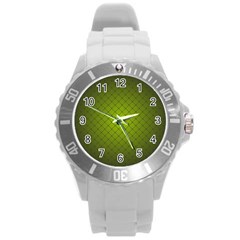 Hexagon Background Line Round Plastic Sport Watch (l)